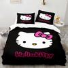 Набор пододеяльников Hello Kitty Набор постельного белья Hello Kitty Мультяшный Аниме Чехол на одеяло Наволочка Комплект постельного белья Размер Twin Full Queen