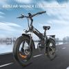Ridstar Электрический велосипед H20 Foldble, двигатель 1000 Вт, аккумулятор 48 В, 15 Ач