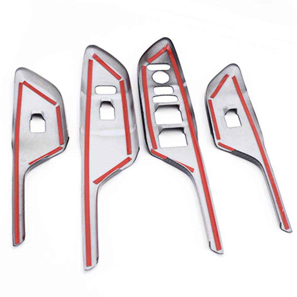 Декоративные наклейки на внутреннюю дверь подлокотника стеклянные кнопки из углеродного волокна для Honda Civic 10th 2017 18 2019 2020