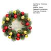 Christmas Wreath for Front Door Artificial Pine Needle Wreath with Balls Bows Flowers Merry Christmas Hanging Decor for Home Wall Window Porch Decor