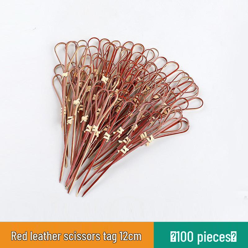 Разноцветные бамбуковые вилочки для фруктов и шпажки для коктейлей - Декоративные и одноразовые для выпечки и мероприятий