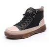 New Women Genuine Leather Sneakers Spring High-top Casual Shoes Autumn First Layer Cowhide Ladies High Top Vulcanized Shoes