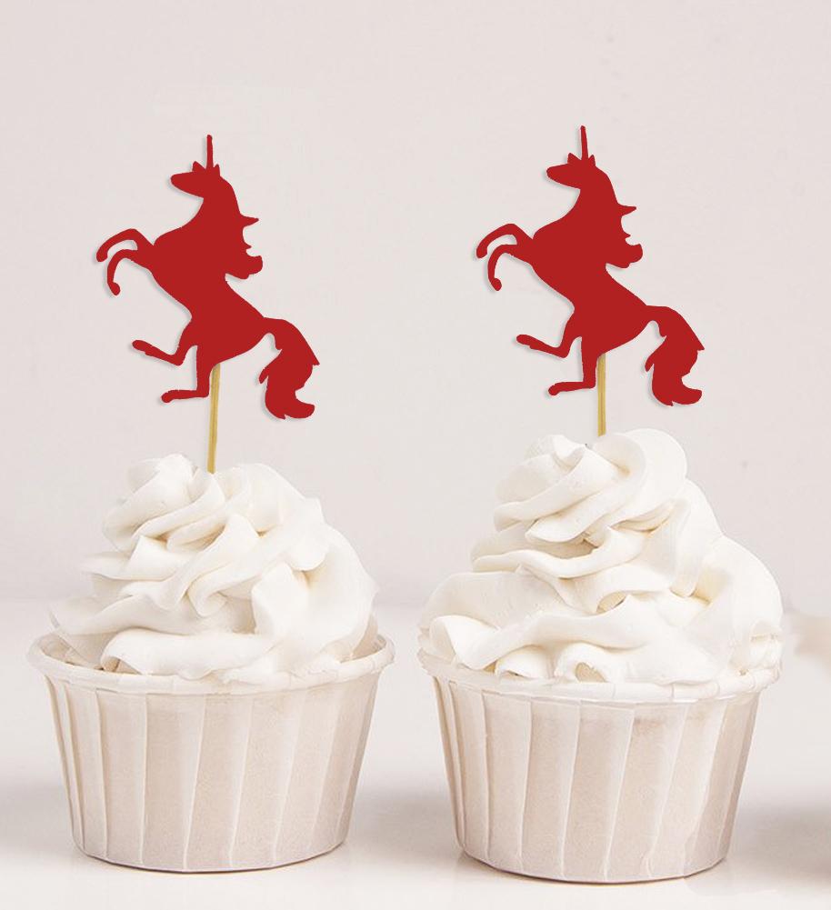 Дарлинг Сувенир| Топперы для кексов с единорогом| День Рождения Свадьба Залив Душ Десертные Украшения - Пакет