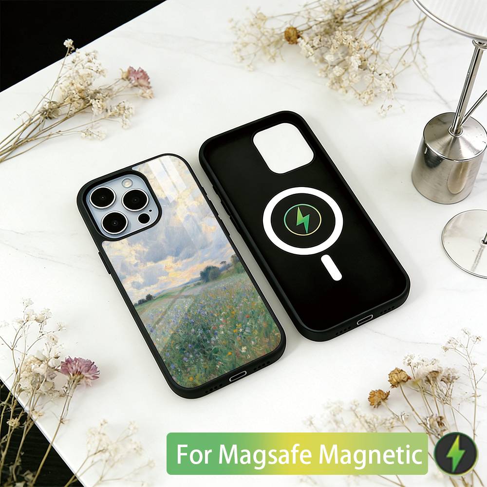 Oil Painting Series Phone Case For iPhone17,16,15,14,13,12,11 Plus,Pro Magnetic with Magsafe Wireless Charging