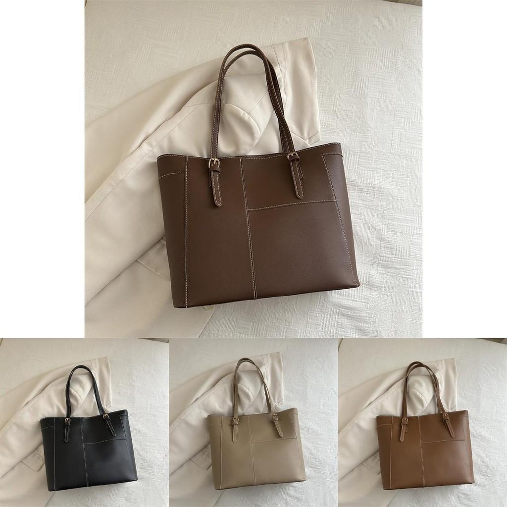 Chic Pu Leather Tote Bag Fashionable Casual Shoulder Handbag For Daily Use