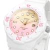 Casio Аналоговые часы LRW-200H-4E2V для женщин и детей, глянцевые белые с пастельно-розовым градиентом, модель для зарубежного рынка [параллельный импорт]