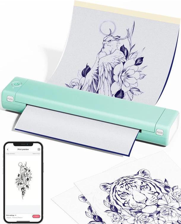 Phomemo M08F A4 черно-белый термопринтер - мини-домашний офис и принтер для татуировок