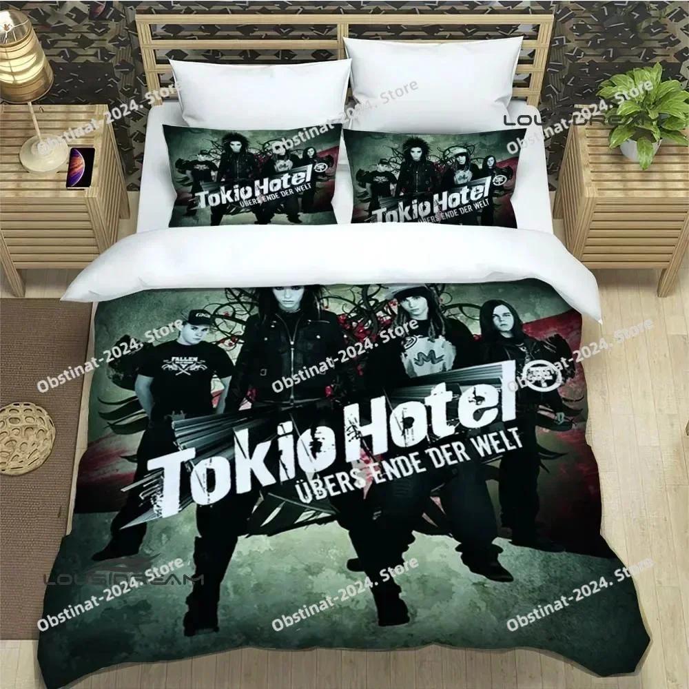Tokioel band printed Комплекты постельного белья изысканный набор постельных принадлежностей пододеяльник комплект одеяла постельное белье роскошный подарок на день рождения
