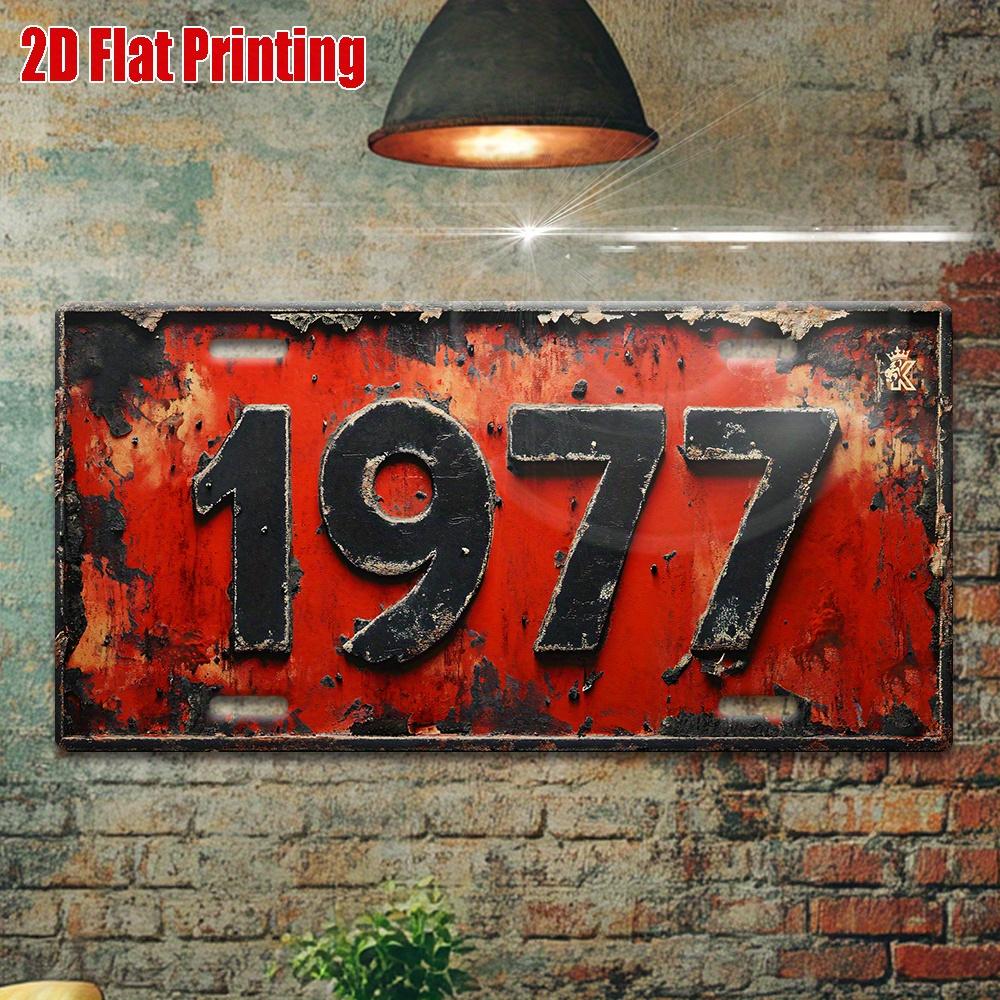 D Flatpc Vintage Metal Sign for Decorationg Only Outdoor Wall Art (cm xcm) Number Aluminum Sign for Home Bar