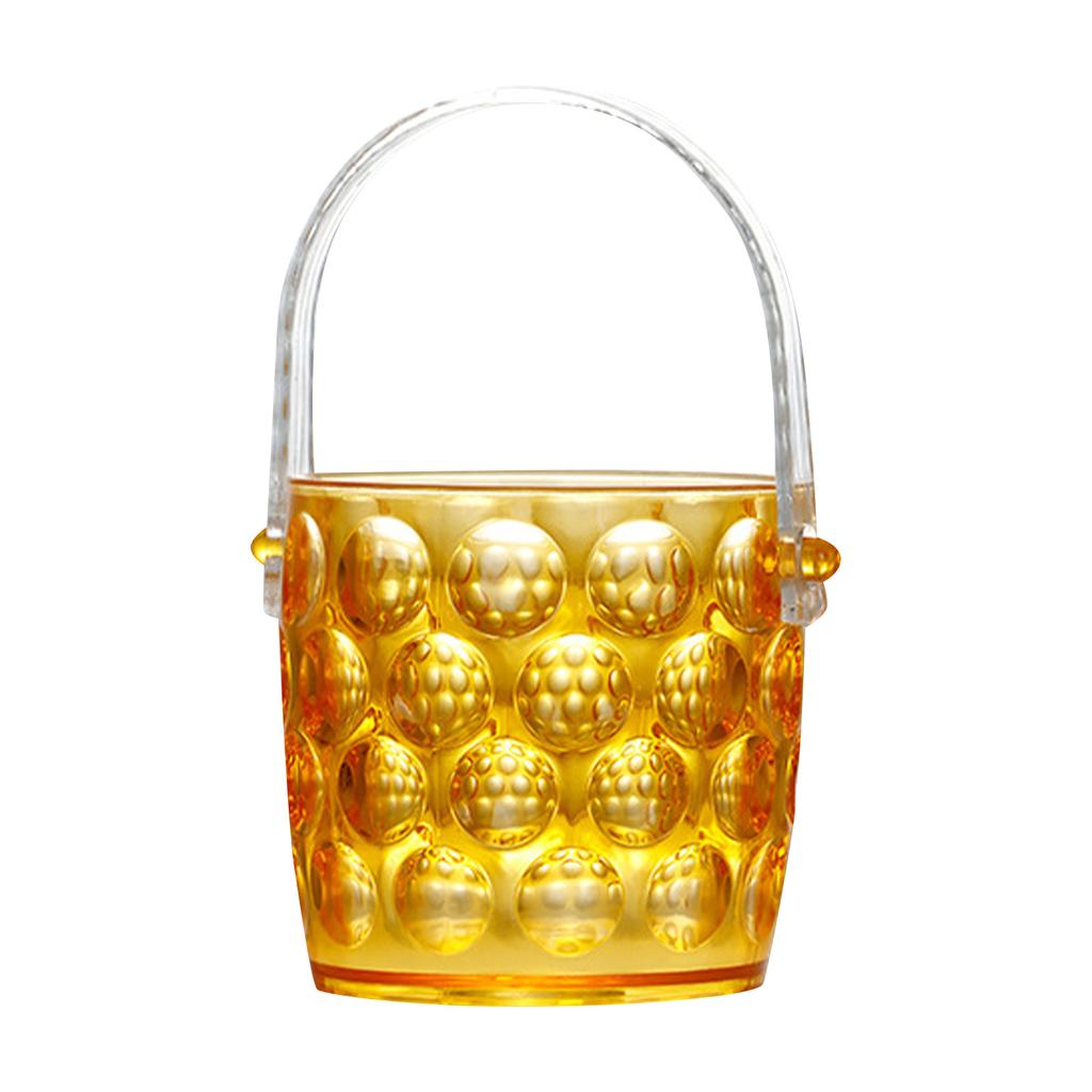 Ведро для льда, небольшой прозрачный акриловый контейнер для ледяных шариков, охладитель для шампанского, пива и вина с ручкой для вечеринки в коктейль-баре с морозильной камерой, 4,7 х 4,9 дюйма