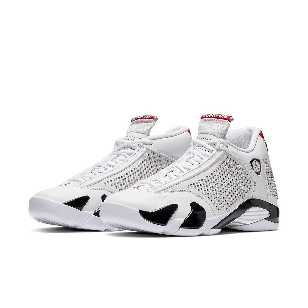 BV7630-106 Supreme Nike Air Jordan 14 Retro Белый Университетский Красный (Мужской)