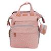 Diaper Bag Foldable Multifunctional Baby Diaper Backpack with USB Charging Port for Travel Pink