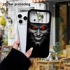 Чехол для телефона: 2D плоский, подходит для iPhone 18 17 16 15 14 13 12 Pro, темное лицо джокера-призрака, идеальный подарок на Рождество и Хэллоуин