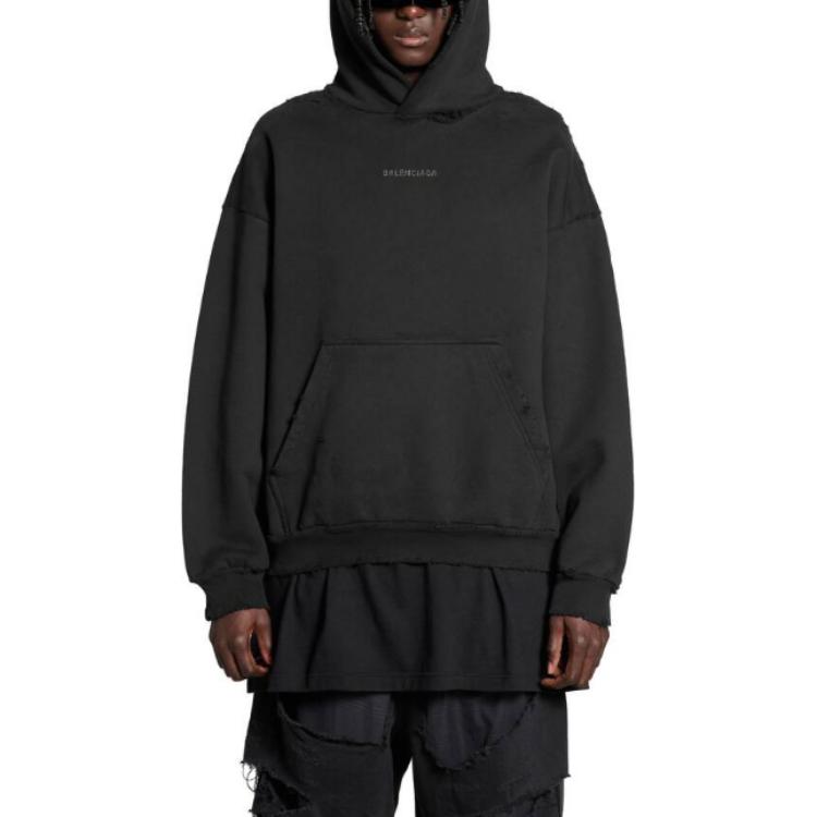 Balenciaga Logo Printed Hoodie 767877TQVY11083