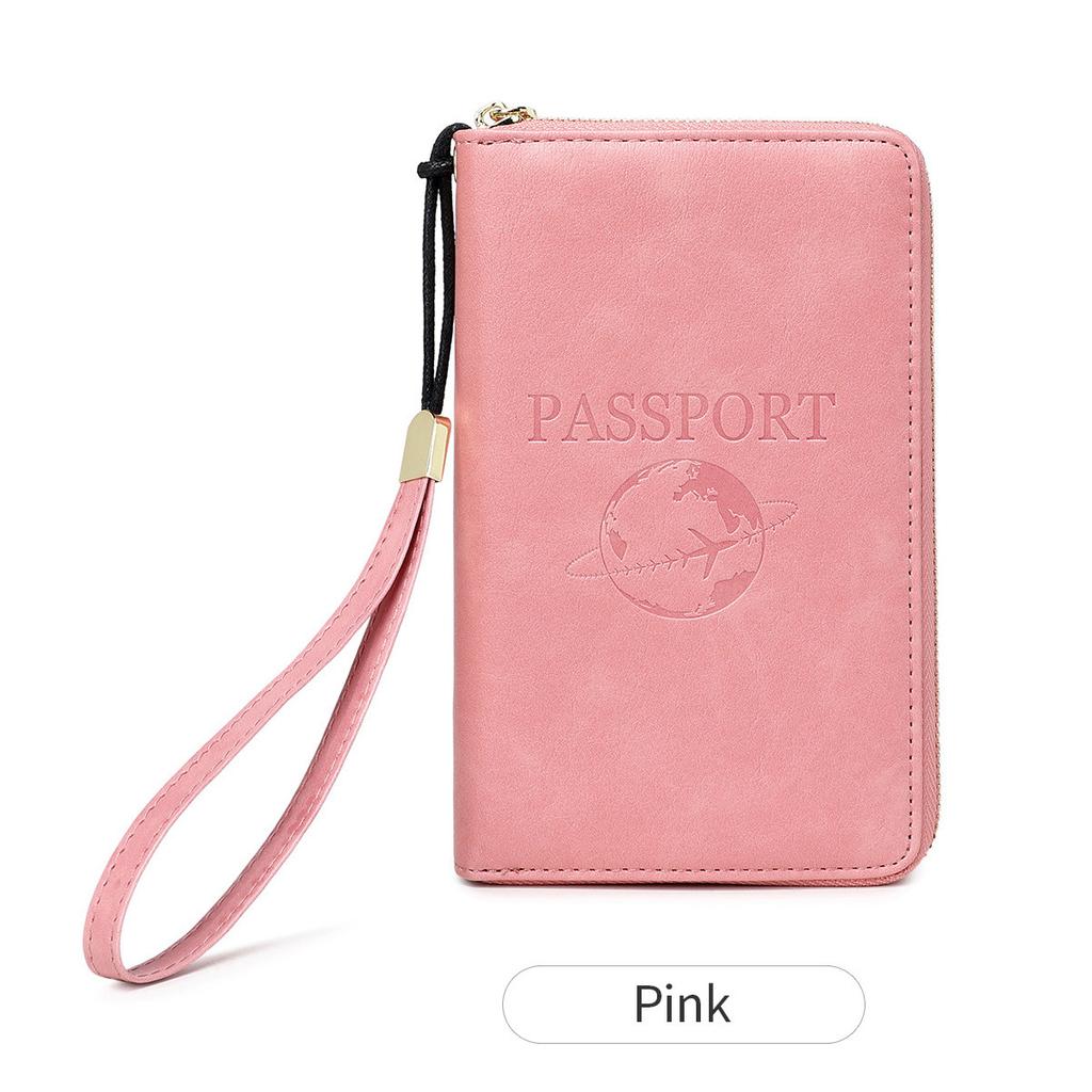 New Passport Bag Long Zipper Passport Clip Multifunctional Travel Storage Document Bag