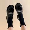 Fashion Chain Platform Loafers Women Lolita Mary Jane Loafers Shoes For Woman Spring Platform Shoes Ladies Loafers Vintage Shoes