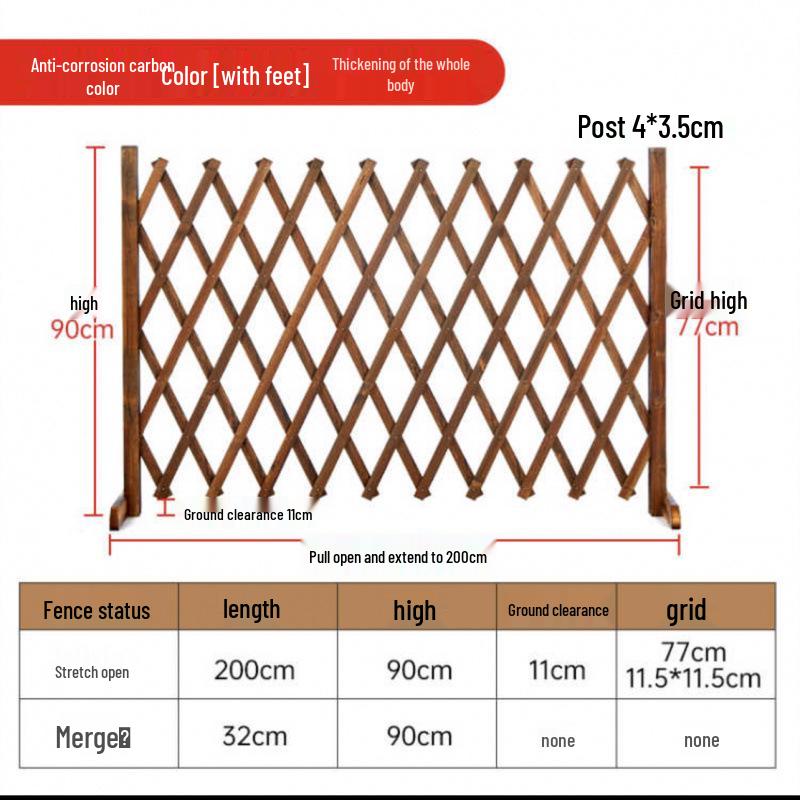 Уличный антикоррозийный раздвижной деревянный забор для сада, двора, крытого балкона и вольера для собак.