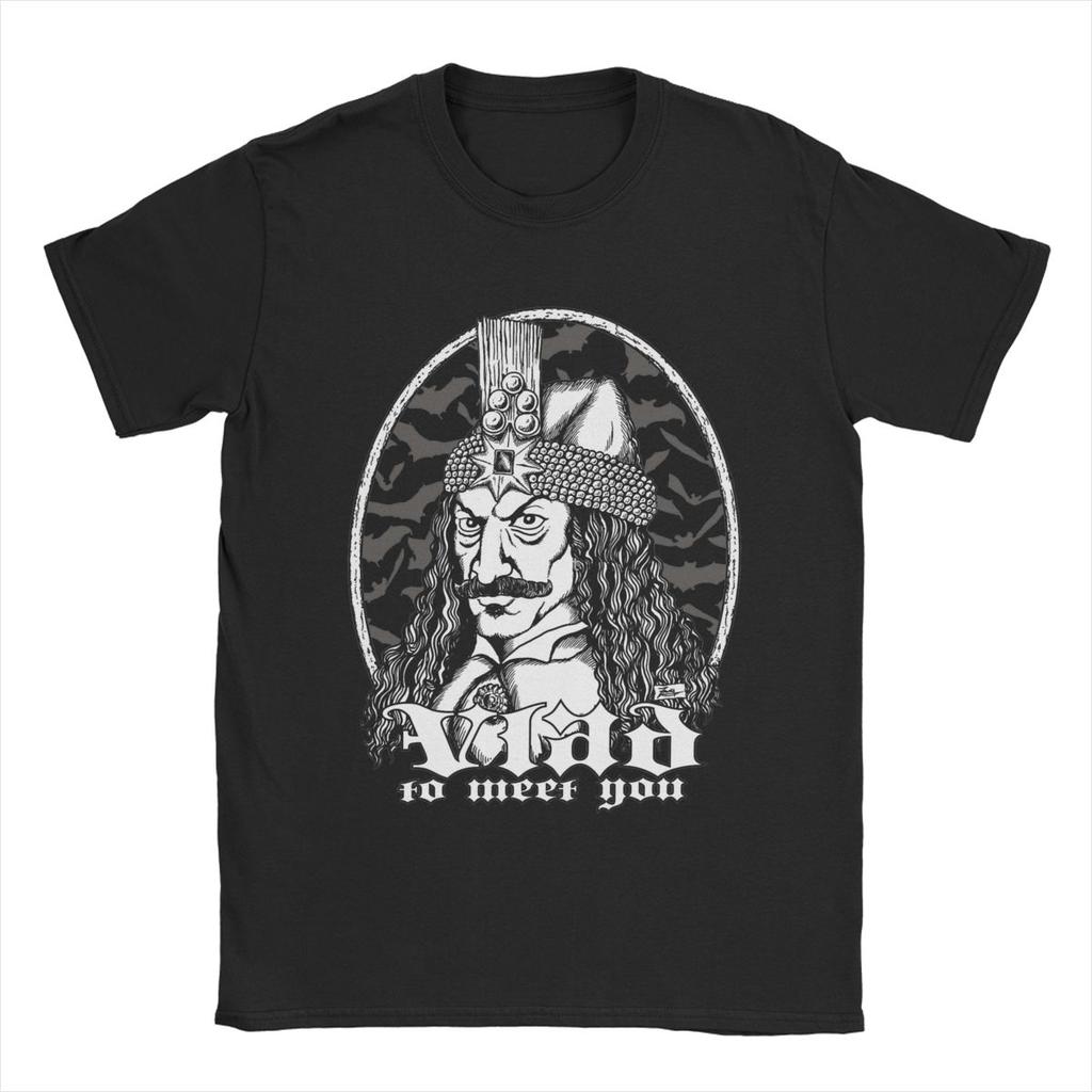 Мода Влада, чтобы встретиться с вами Влад Дракула футболки для мужчин круглый вырез хлопковая футболка короткий рукав футболка идея подарка одежда