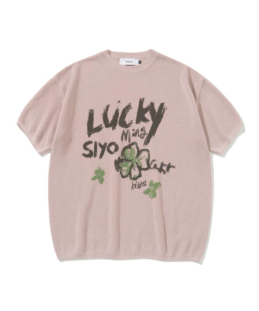 KNITTED Coolever Clover Round Knit Pink