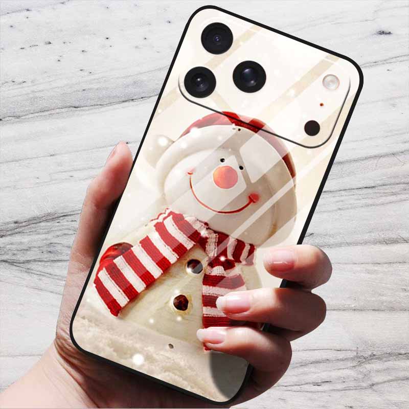 Милый Чехол Для iPhone 17 Pro Plus Capa 17 Pro Max Бампер Роскошный Закаленное Стекло Жесткая Задняя Крышка iPhone17 Air Funda Животные Узоры
