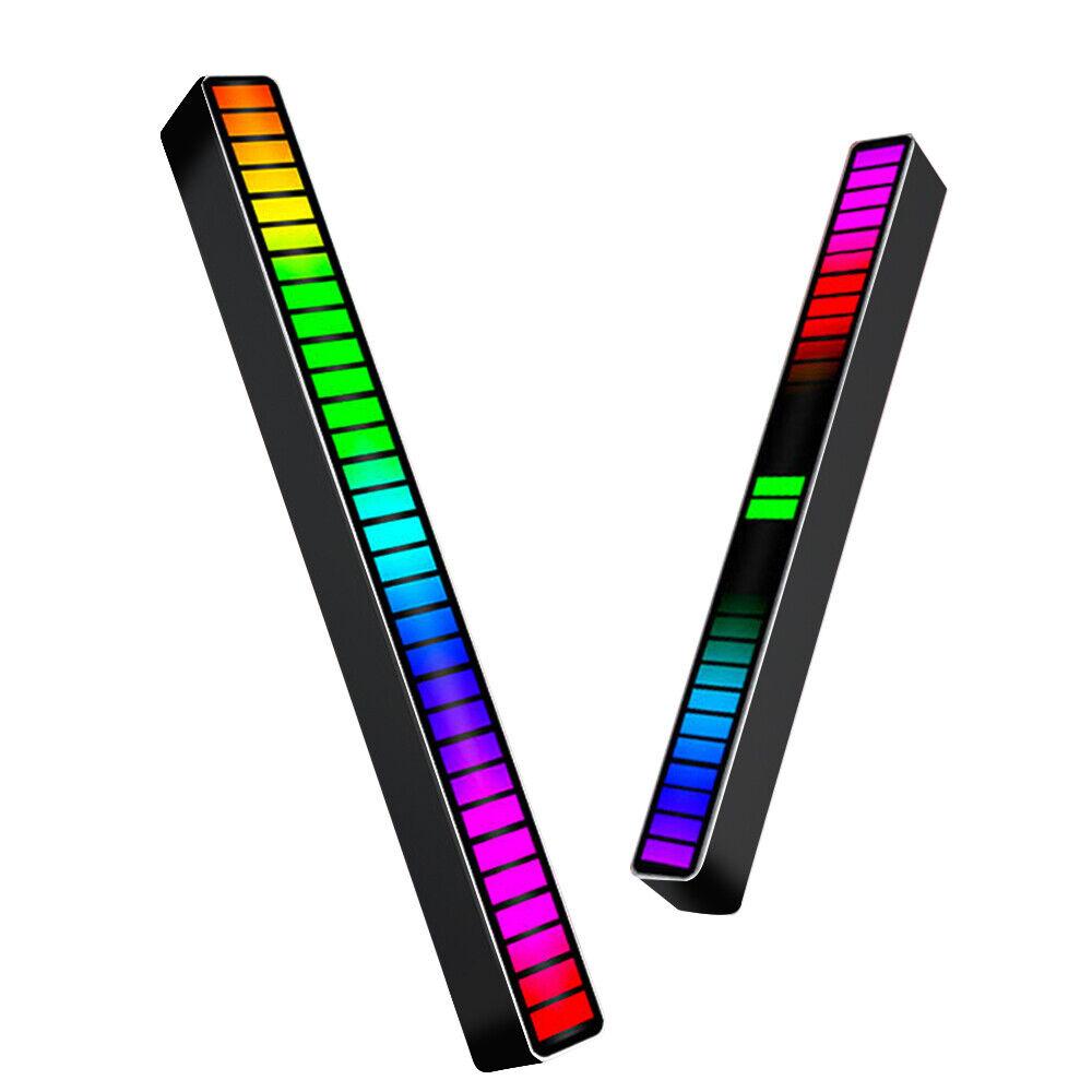 Светодиодная лента RGB с беспроводным управлением звуком и приложением, активируемое голосом, музыкальный ритм, подсветка для игр в автомобиле