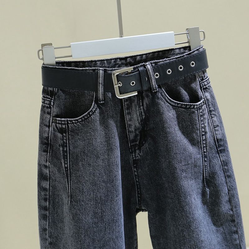 2024 Весна и осень Новые свободные облегающие брюки-харлан с высокой талией и девятью точками, женские джинсы