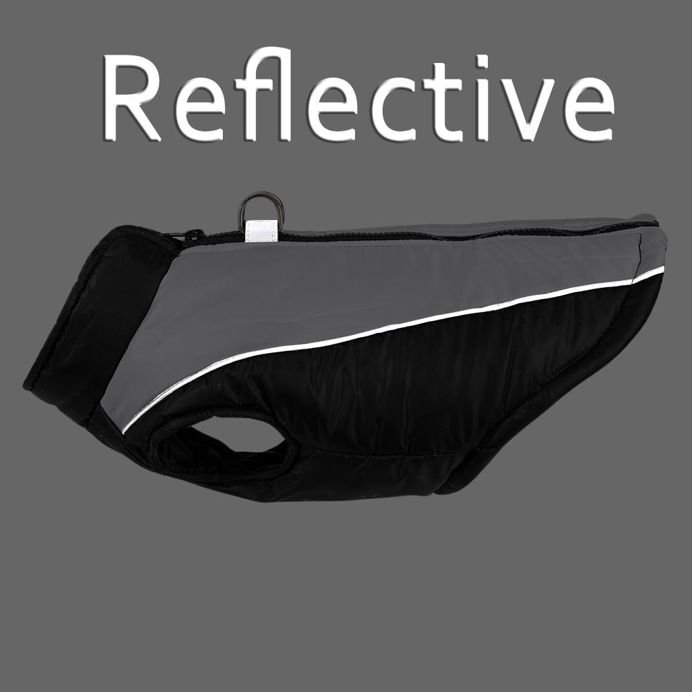 Winter Dog Clothes Reflective Waterproof Pet Jacket Vest For Small Medium Dogs Cat Chihuahua Coat With D-ring Pug Teddy Outfits