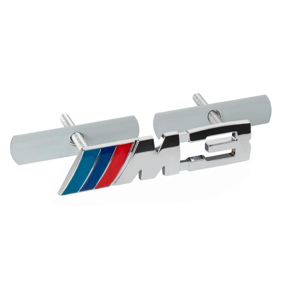 3D Metal Auto Front Grille Badge Decoration Car Emblem Modification Accessories For BMW M M3 M5 POWER E90 E92 E93 F20 F21 F30 X3