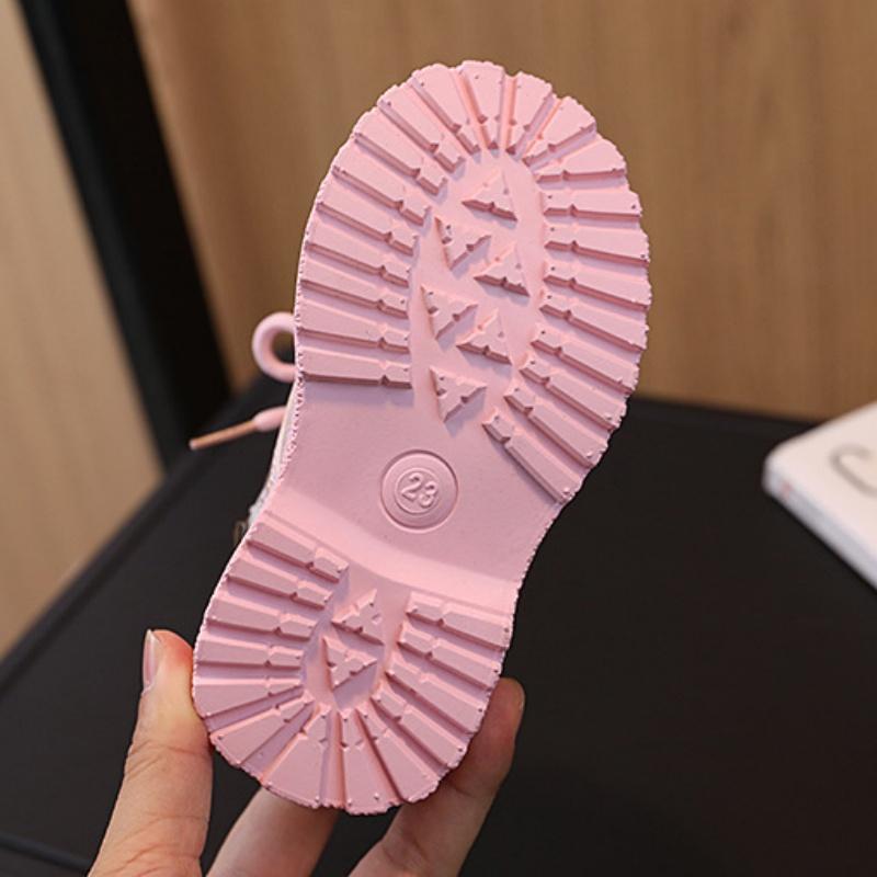 Популярные осенние яркие кожаные модные ботинки в западном стиле для маленьких девочек, универсальные короткие сапоги с низкой трубкой