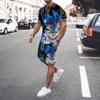 Summer Popular Men's Sets Hot Casual Fashion Sportswear Beach Set Printed Men's Short Sleeved T-shirt Set Jogging Set