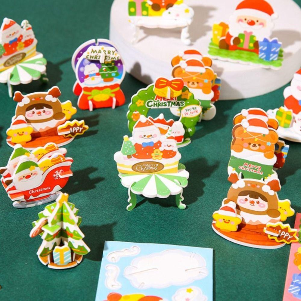 Christmas Tree Christmas 3D Puzzle Snowman DIY Mini Christmas Tree  Adult