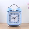 3-дюймовый будильник на батарейках, громкий механический будильник со стереоскопичной ночной подсветкой, не тикающий
