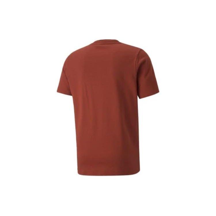 Puma X Palomo Co-Branded Printed Round Neck Short Sleeve T-Shirt Unisex Tops Burgundy 535966-77
