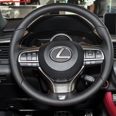 Для Lexus ES250 ES300h GS200 GS300h GS450h RX200t LX570 Черная Нескользящая Накладка на Руль Автомобиля, Сшитая Вручную из Кожи