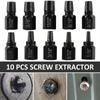 10 шт. набор для извлечения винтов из легированной стали, набор для удаления поврежденных винтов, металлические легко извлекаемые сверла, многошлицевой экстрактор для болтов, шпилек