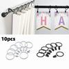 10pcs Curtain Rods Curtain Rings Clips Metal Clothes Clip Decoration Curtain Rings Buckles Home