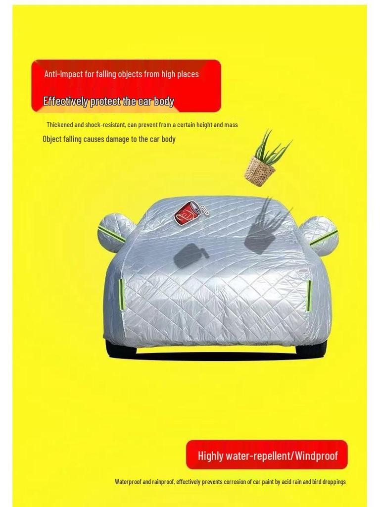 Всесезонное хлопковое одеяло-чехол для автомобиля Honda CR-V: Защита от града, солнца, мороза и снега.