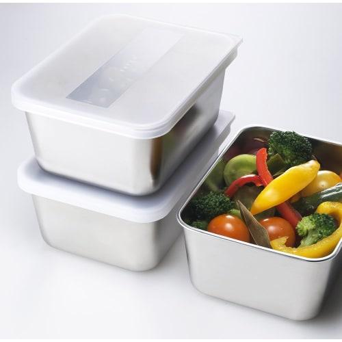 Yoshikawa EA To CO Iitoko Youki White Stainless Steel Storage Container, 650ml, Made In Japan, AS0033