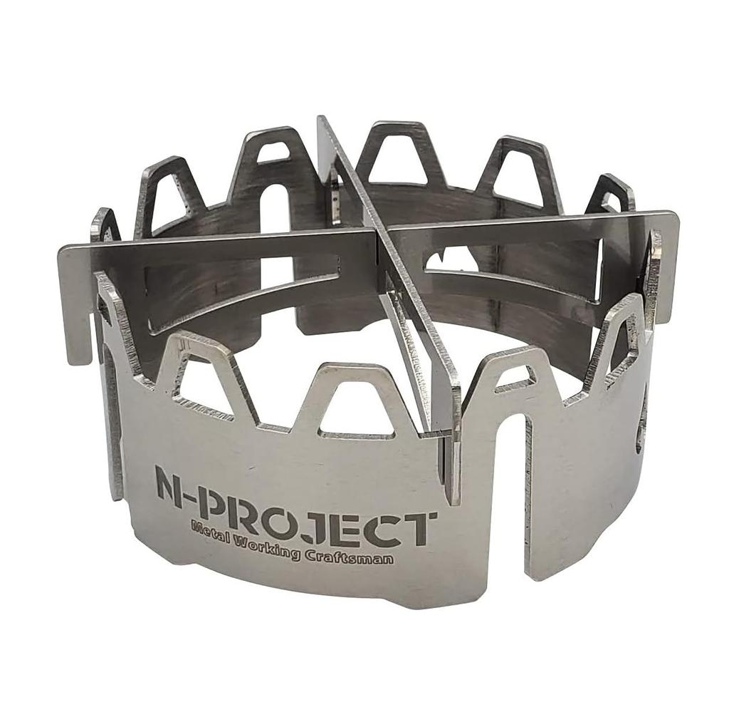 N-project SHIELD MASTER 763 & 1016 Ver.2 Wind Shield with Trivet, Compatible with Multiple Burners [Made In Japan] (763)