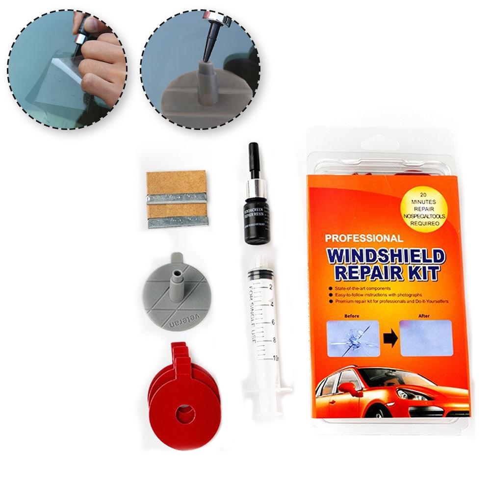 Комплект для ремонта лобового стекла автомобиля Инструмент для ремонта трещин Аксессуары для авторемонта Жидкость для удаления царапин на автомобильном стекле Восстановление трещин на окнах N8d7