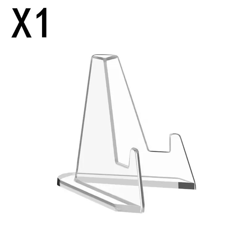 Acrylic Transparent Triangle Display Stand Multifunction Commemorative Coin Cards Mobile Phone Holder Desk DIY Decoration Rack