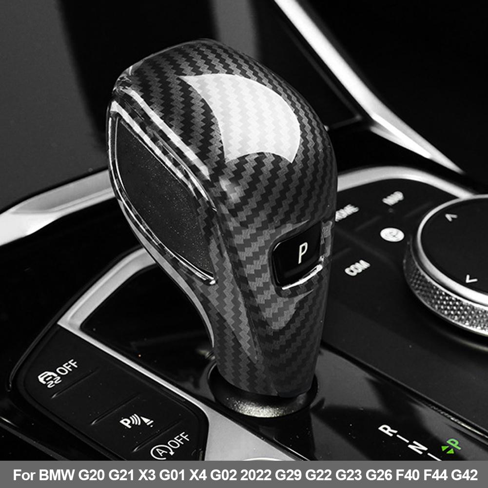 For BMW G20 G21 X3 G01 X4 G02 2024 G29 G22 G23 G26 F40 F44 G42 Carbon Fiber Gear Shift Knob Cover Trim Car Styling Accessories