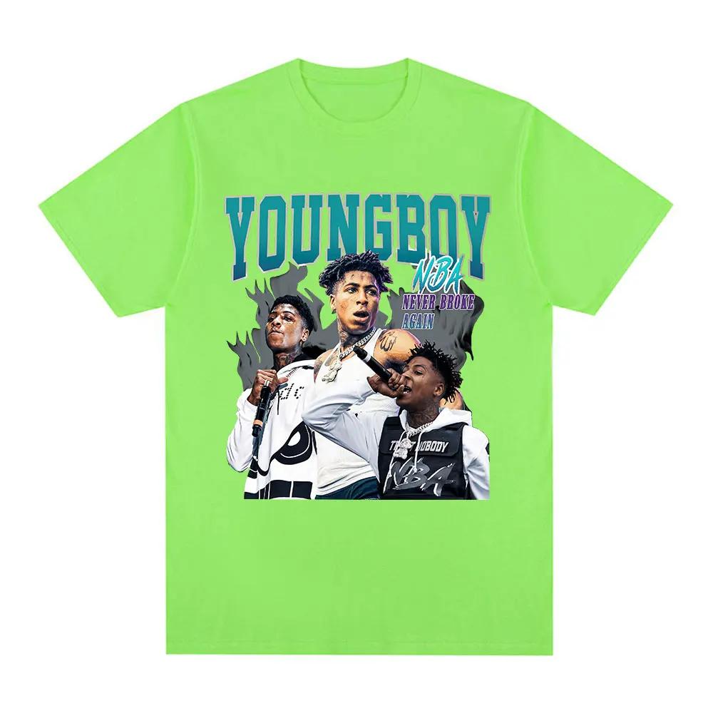 YoungBoy Never Broke Again T Shirt High Quality Aesthetics Short Sleeves Oversized T-shirt Hip Hop Vintage Tees Streetwear Unisex