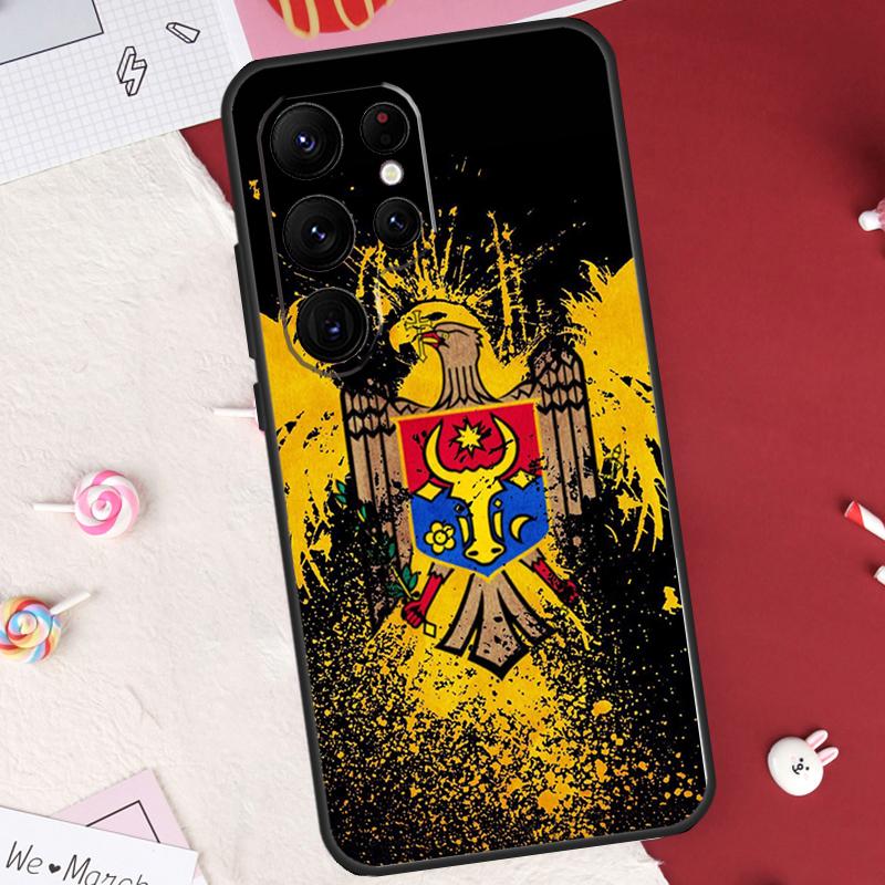 Moldova Flag Case For Samsung Galaxy S21 S22 S23 S24 S25 Ultra S9 S10 S25 Plus S25 FE S20 FE Cover Shell