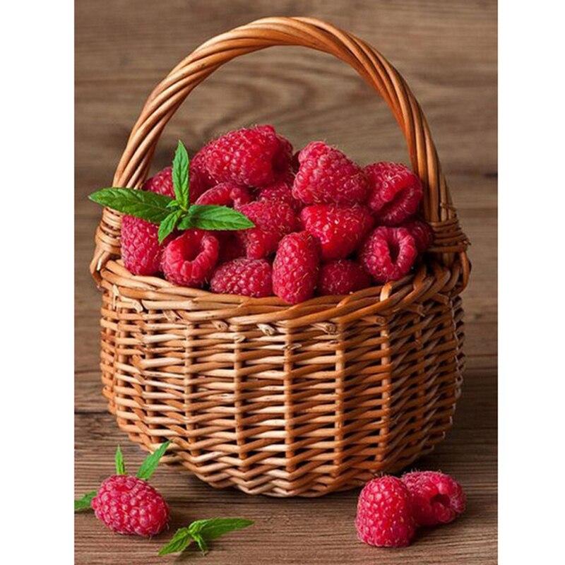 5D Алмазная картина с фруктами, полная круглая дрель, Алмазная вышивка, вышивка крестом, полный набор, хрустальная мозаика, алмазный кухонный декор