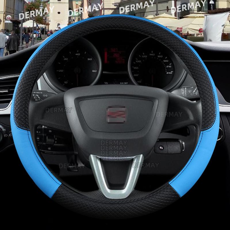 Для SEAT Exeo 2008 ~ 2013 Автомобильный чехол на руль из искусственной кожи Нескользящий 9 цветов Автоаксессуары Быстрая доставка
