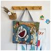 Canvas Butterfly Elephant Cat Tote Bag For Women With Sewn Details For Daily Use