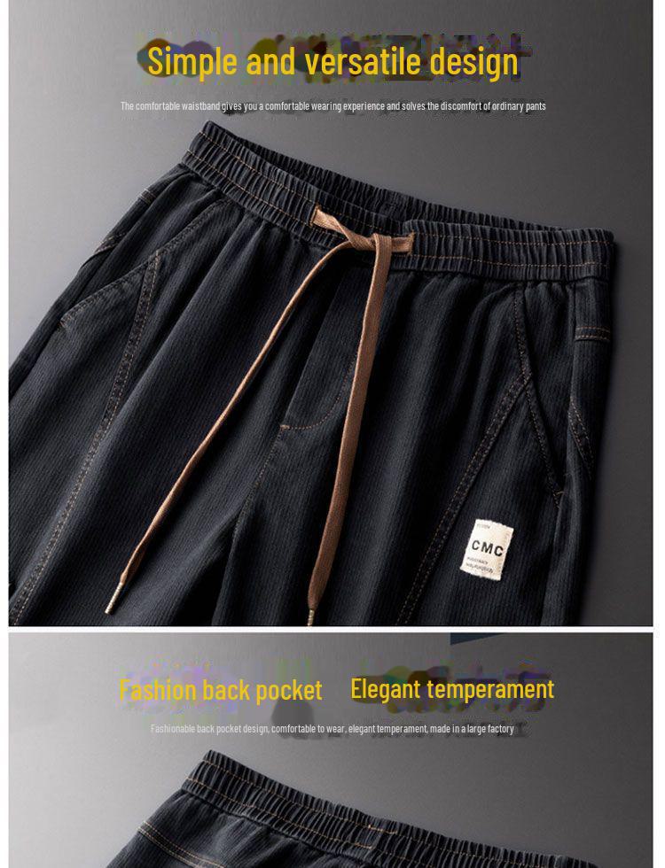 Men's Winter Fleece-Lined Cargo Harem Pants - Loose Fit, Trendy, Plus Size