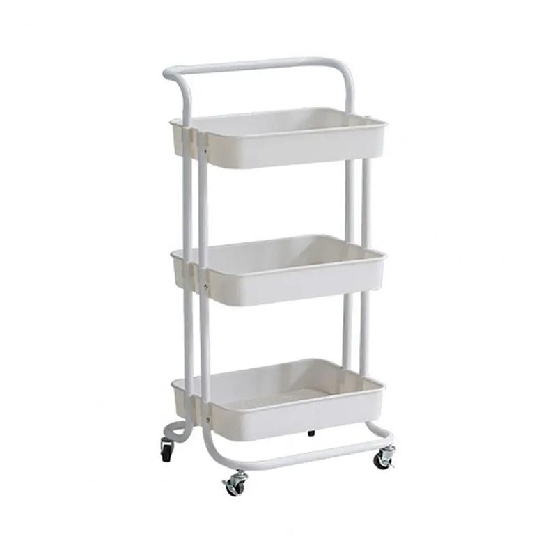 Перекатная тележка на 4 колесах, большая вместимость, высокая грузоподъемность, перекатная тележка для хранения с ручкой, многофункциональные полки для хранения