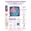 DIAMOND ART CLUB Aurora Unicorn Diamond Painting Kit Fantasy Diamond Canvas Round 5D Diamond Art Kit для взрослых и всех возрастов xx 13" 13" (33 33см)